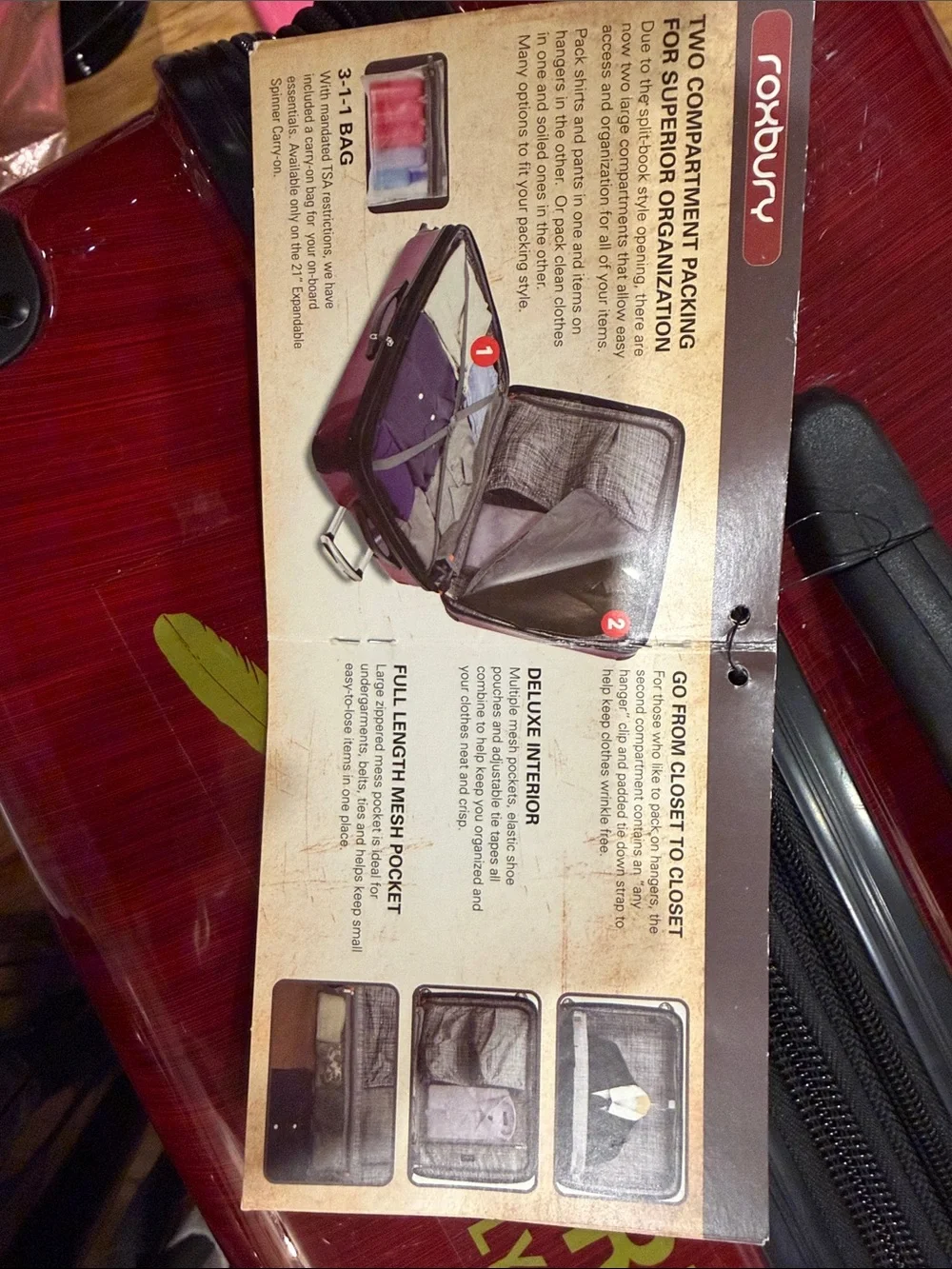 Ricardo Elite Roxbury Superlight Hardshell Spinner Maroon Luggage 29in